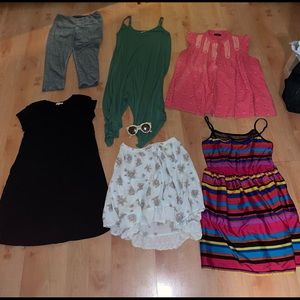 Clothing Lot Dresses Skirt Leggings Blouse
